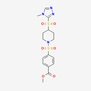 methyl 4-((4-((4-methyl-4H-1,2,4-triazol-3-yl)sulfonyl)piperidin-1-yl)sulfonyl)benzoate