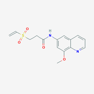3-Ethenylsulfonyl-N-(8-methoxyquinolin-6-yl)propanamide