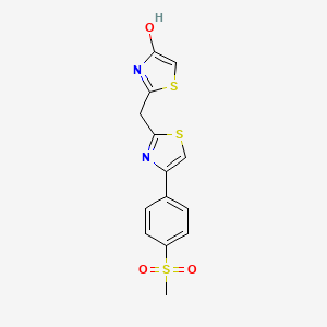 2-({4-[4-(Methylsulfonyl)phenyl]-1,3-thiazol-2-yl}methyl)-1,3-thiazol-4-ol