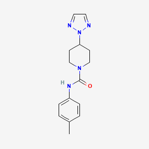 molecular formula C15H19N5O B2773243 N-(4-methylphenyl)-4-(2H-1,2,3-triazol-2-yl)piperidine-1-carboxamide CAS No. 2200315-42-8