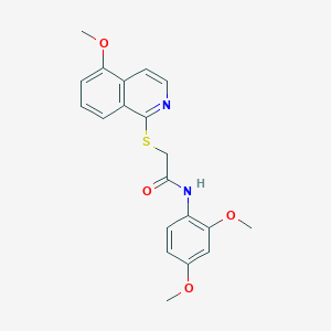 N-(2,4-dimethoxyphenyl)-2-((5-methoxyisoquinolin-1-yl)thio)acetamide