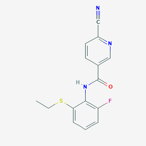 6-Cyano-N-(2-ethylsulfanyl-6-fluorophenyl)pyridine-3-carboxamide