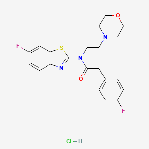 N-(6-fluorobenzo[d]thiazol-2-yl)-2-(4-fluorophenyl)-N-(2-morpholinoethyl)acetamide hydrochloride