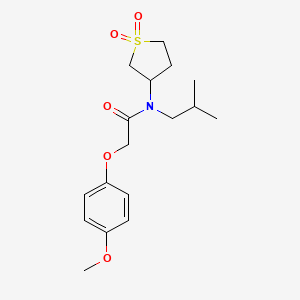 molecular formula C17H25NO5S B2773248 N-(1,1-dioxidotetrahydrothiophen-3-yl)-N-isobutyl-2-(4-methoxyphenoxy)acetamide CAS No. 898405-38-4