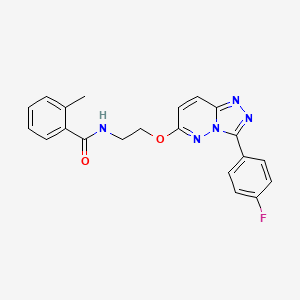 N-(2-((3-(4-fluorophenyl)-[1,2,4]triazolo[4,3-b]pyridazin-6-yl)oxy)ethyl)-2-methylbenzamide