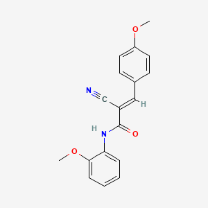 (E)-2-cyano-N-(2-methoxyphenyl)-3-(4-methoxyphenyl)prop-2-enamide