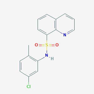 molecular formula C16H13ClN2O2S B277327 N-(5-chloro-2-methylphenyl)quinoline-8-sulfonamide 