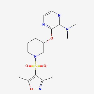 3-((1-((3,5-dimethylisoxazol-4-yl)sulfonyl)piperidin-3-yl)oxy)-N,N-dimethylpyrazin-2-amine