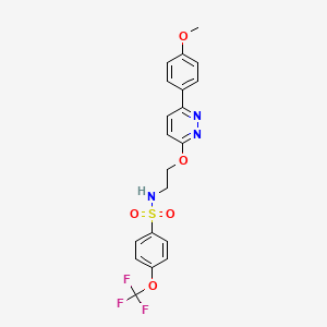 molecular formula C20H18F3N3O5S B2773274 N-(2-((6-(4-methoxyphenyl)pyridazin-3-yl)oxy)ethyl)-4-(trifluoromethoxy)benzenesulfonamide CAS No. 1005303-90-1