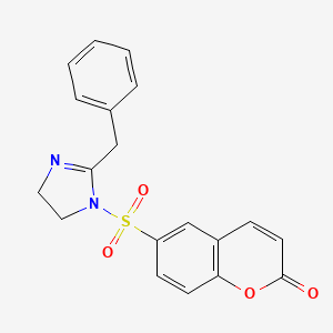 6-{[2-Benzyl-2-imidazolinyl]sulfonyl}chromen-2-one