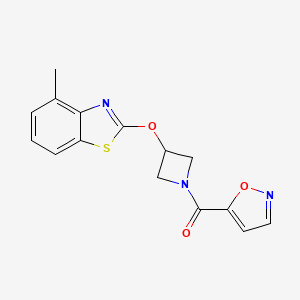Isoxazol-5-yl(3-((4-methylbenzo[d]thiazol-2-yl)oxy)azetidin-1-yl)methanone