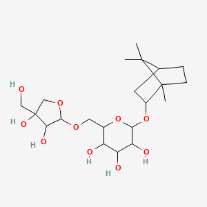 molecular formula C21H36O10 B2773281 Borneol7-O-[beta-D-apiofuranosyl-(1-->6)]-beta-D-glucopyranoside CAS No. 88700-35-0