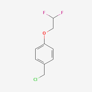 molecular formula C9H9ClF2O B2773284 1-(Chloromethyl)-4-(2,2-difluoroethoxy)benzene CAS No. 1178393-11-7