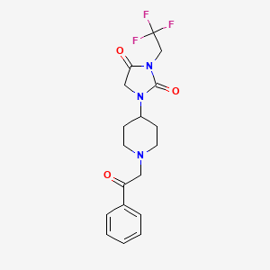 1-[1-(2-Oxo-2-phenylethyl)piperidin-4-yl]-3-(2,2,2-trifluoroethyl)imidazolidine-2,4-dione