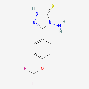 4-amino-5-[4-(difluoromethoxy)phenyl]-4H-1,2,4-triazole-3-thiol