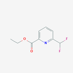molecular formula C9H9F2NO2 B2773298 Ethyl 6-(difluoromethyl)pyridine-2-carboxylate CAS No. 1804934-02-8
