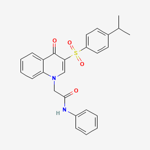 2-(3-((4-isopropylphenyl)sulfonyl)-4-oxoquinolin-1(4H)-yl)-N-phenylacetamide