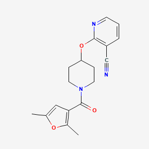 2-((1-(2,5-Dimethylfuran-3-carbonyl)piperidin-4-yl)oxy)nicotinonitrile