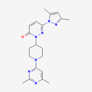 molecular formula C20H25N7O B2773319 6-(3,5-dimethyl-1H-pyrazol-1-yl)-2-[1-(2,6-dimethylpyrimidin-4-yl)piperidin-4-yl]-2,3-dihydropyridazin-3-one CAS No. 2379970-46-2