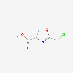 molecular formula C6H8ClNO3 B2773330 Methyl 2-(chloromethyl)-4,5-dihydro-1,3-oxazole-4-carboxylate CAS No. 321371-33-9