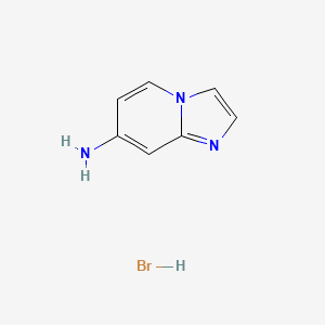 molecular formula C7H8BrN3 B2773341 Imidazo[1,2-a]pyridin-7-amine hydrobromide CAS No. 1630906-80-7