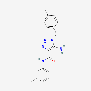 molecular formula C18H19N5O B2773353 5-amino-1-(4-methylbenzyl)-N-(3-methylphenyl)-1H-1,2,3-triazole-4-carboxamide CAS No. 923680-88-0