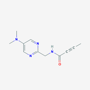 molecular formula C11H14N4O B2773355 N-[[5-(Dimethylamino)pyrimidin-2-yl]methyl]but-2-ynamide CAS No. 2411277-77-3