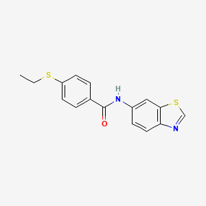 molecular formula C16H14N2OS2 B2773377 N-(benzo[d]thiazol-6-yl)-4-(ethylthio)benzamide CAS No. 899732-72-0