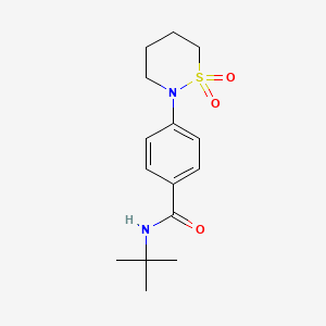 molecular formula C15H22N2O3S B2773379 N-tert-butyl-4-(1,1-dioxothiazinan-2-yl)benzamide CAS No. 941992-56-9