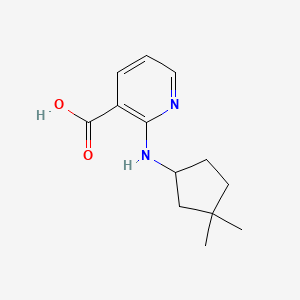 molecular formula C13H18N2O2 B2773382 2-[(3,3-Dimethylcyclopentyl)amino]pyridine-3-carboxylic acid CAS No. 1715734-24-9