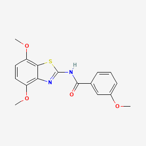 molecular formula C17H16N2O4S B2773383 N-(4,7-dimethoxy-1,3-benzothiazol-2-yl)-3-methoxybenzamide CAS No. 912761-55-8