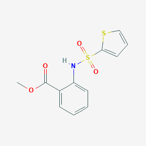 molecular formula C12H11NO4S2 B277340 Methyl 2-(thiophen-2-ylsulfonylamino)benzoate 