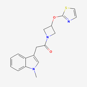 B2773412 2-(1-methyl-1H-indol-3-yl)-1-(3-(thiazol-2-yloxy)azetidin-1-yl)ethanone CAS No. 1705979-27-6