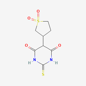 molecular formula C8H10N2O4S2 B2773467 5-(1,1-dioxidotetrahydrothien-3-yl)-2-thioxodihydropyrimidine-4,6(1H,5H)-dione CAS No. 874593-97-2