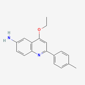 molecular formula C18H18N2O B2773499 4-Ethoxy-2-(4-methylphenyl)quinolin-6-amine CAS No. 2310146-61-1