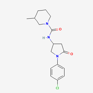 molecular formula C17H22ClN3O2 B2773515 N-[1-(4-chlorophenyl)-5-oxopyrrolidin-3-yl]-3-methylpiperidine-1-carboxamide CAS No. 894022-96-9
