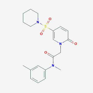 molecular formula C20H25N3O4S B2773539 N-methyl-N-(3-methylphenyl)-2-[2-oxo-5-(piperidine-1-sulfonyl)-1,2-dihydropyridin-1-yl]acetamide CAS No. 1251608-16-8