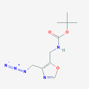 molecular formula C10H15N5O3 B2773591 t-Butyl {[4-(azidomethyl)oxazol-5-yl]methyl}-carbamate CAS No. 2287321-85-9