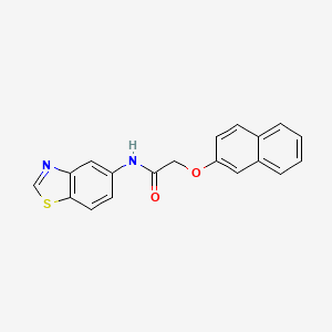 molecular formula C19H14N2O2S B2773594 N-(benzo[d]thiazol-5-yl)-2-(naphthalen-2-yloxy)acetamide CAS No. 1396747-06-0