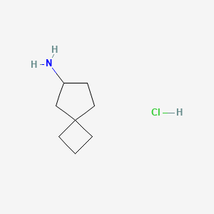 molecular formula C8H16ClN B2773625 Spiro[3.4]octan-6-amine hydrochloride CAS No. 2375260-70-9