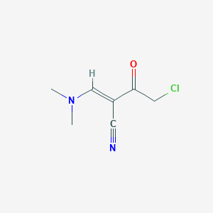 molecular formula C7H9ClN2O B2773673 2-(2-Chloroacetyl)-3-(dimethylamino)acrylonitrile CAS No. 339097-02-8