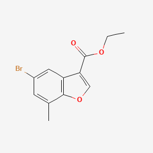 molecular formula C12H11BrO3 B2773710 Ethyl 5-bromo-7-methyl-1-benzofuran-3-carboxylate CAS No. 1480369-70-7