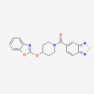 molecular formula C19H16N4O3S B2773715 Benzo[c][1,2,5]thiadiazol-5-yl(4-(benzo[d]oxazol-2-yloxy)piperidin-1-yl)methanone CAS No. 2034485-27-1