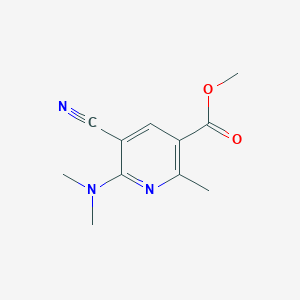 molecular formula C11H13N3O2 B2773719 Methyl 5-cyano-6-(dimethylamino)-2-methylpyridine-3-carboxylate CAS No. 860649-57-6
