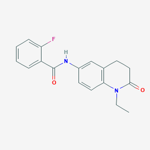 molecular formula C18H17FN2O2 B2773750 N-(1-ethyl-2-oxo-1,2,3,4-tetrahydroquinolin-6-yl)-2-fluorobenzamide CAS No. 922053-16-5