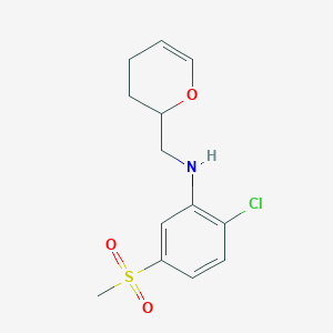 2-chloro-N-(3,4-dihydro-2H-pyran-2-ylmethyl)-5-methanesulfonylaniline