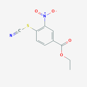molecular formula C10H8N2O4S B277377 Ethyl 4-(cyanosulfanyl)-3-nitrobenzoate 