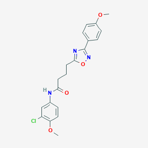 molecular formula C20H20ClN3O4 B277379 N-(3-chloro-4-methoxyphenyl)-4-[3-(4-methoxyphenyl)-1,2,4-oxadiazol-5-yl]butanamide 