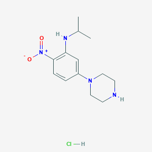molecular formula C13H21ClN4O2 B2773794 N-isopropyl-2-nitro-5-piperazin-1-ylaniline hydrochloride CAS No. 939954-34-4