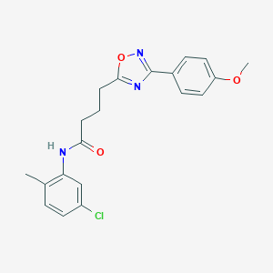molecular formula C20H20ClN3O3 B277383 N-(5-chloro-2-methylphenyl)-4-[3-(4-methoxyphenyl)-1,2,4-oxadiazol-5-yl]butanamide 